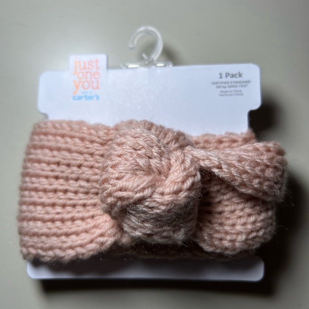 NWT Carter’s Pink Top Knot Baby Girl Headband